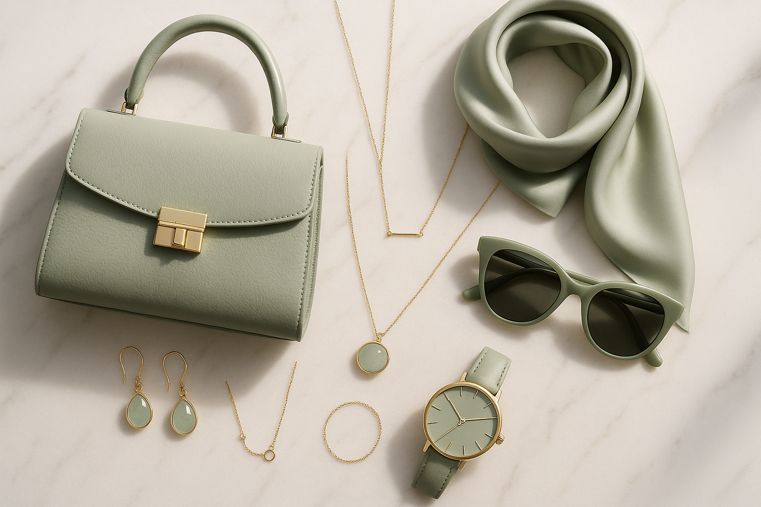 Sage green accessories for women